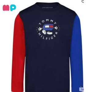 Camiseta Bebé Tommy Hilfiger Manga Larga Tricolor Azul